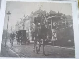 Poster: Copenhagen tram line 9 with railcar 518 on Grønningen (1909)