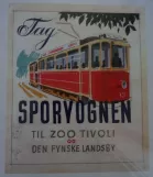 Poster: Odense Hovedlinie with railcar 15  (1930-1940)