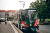 Potsdam school tram 301 at Platz der Einheit/Nord (2001)