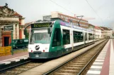 Potsdam tram line 92 with low-floor articulated tram 406 "Erfurt" at Alter Markt/Landtag (2001)