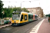 Potsdam tram line 93 with low-floor articulated tram 410 "Amsterdam" at Platz der Einheit/Bildungsforum (2001)