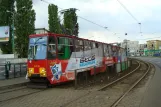 Poznań tram line 1 with railcar 328 at Traugutta (2008)