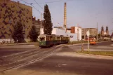 Poznań tram line 8 with railcar 884 on Estkowskiego (1984)