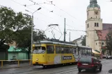 Poznań tram line 9 with articulated tram 601 on Gorna Wilda (2009)