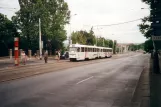 Prague tram line 18 with railcar 7194 at Prašný most (2001)