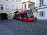 Prague tram line 22 with low-floor articulated tram 9362 on Letenská (2024)