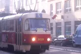 Prague tram line 5 with railcar 8029 on Karmelitská (2005)