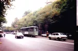 Rome tram line 13 with railcar 2211 on Via Marmorata (1991)