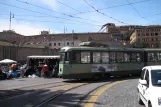 Rome tram line 19 with articulated tram 7081 on Piazza Risorgimento (2010)