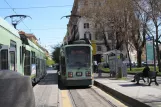 Rome tram line 19 with low-floor articulated tram 9001 at Risorgimento S.Pietro (2010)