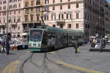 Rome tram line 19 with low-floor articulated tram 9012 at Risorgimento S.Pietro (2010)