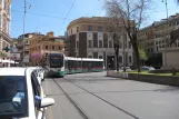 Rome tram line 19 with low-floor articulated tram 9127 at Risorgimento S.Pietro (2010)