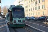 Rome tram line 2 with low-floor articulated tram 9012 at Pinturicchio (2009)
