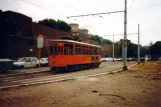 Rome tram line 3 with railcar 2129 at Ostiense (1991)