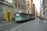 Rome tram line 5 with articulated tram 7067 on Via Daniele Manin (2016)