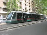 Rome tram line 8 with low-floor articulated tram 9210 on Viale Trastevere (2016)