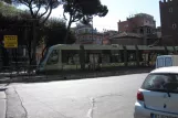 Rome tram line 8 with low-floor articulated tram 9250 Viale Trastevere, seen from the side (2010)