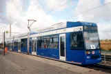 Rostock extra line 4 with low-floor articulated tram 651 at Dierkower Allee (1995)