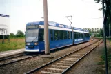Rostock extra line 4 with low-floor articulated tram 654 at Katerweg (2001)