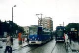 Rostock tram line 1 with railcar 701 at Neuer Markt (2004)