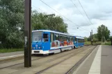 Rostock tram line 1 with railcar 812 at Marienehe (2011)