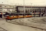 Rotterdam tram line 5 with articulated tram 375 at Centraal (1981)