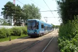 Rouen tram line M with low-floor articulated tram 822 at J.F. Kennedy (2010)
