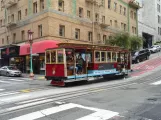 San Francisco cable car California with cable car 53 in the intersection California Street/Grant Avenue (2023)