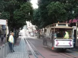 San Francisco cable car Powell-Hyde with cable car 1 at Market & Powell (2009)