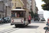 San Francisco cable car Powell-Hyde with cable car 1 near Jackson & Leavenworth (2010)