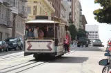 San Francisco cable car Powell-Hyde with cable car 1 on Hyde Street  (2010)
