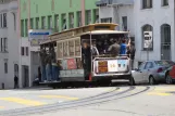 San Francisco cable car Powell-Hyde with cable car 14 on Jackson Street  (2010)
