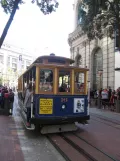 San Francisco cable car Powell-Hyde with cable car 16 at Powell & Market  Powell Street (2016)