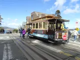 San Francisco cable car Powell-Hyde with cable car 17 at Lombard St (2023)