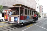 San Francisco cable car Powell-Hyde with cable car 21 on Market & 5th (2010)