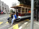 San Francisco cable car Powell-Hyde with cable car 23 in the intersection Hyde Street / Jackson Street (2023)