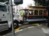 San Francisco cable car Powell-Hyde with cable car 28 on Hyde Street (2023)