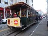 San Francisco cable car Powell-Hyde with cable car 3 on Market & 5th (2023)