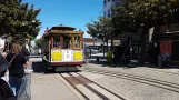 San Francisco cable car Powell-Mason with cable car 1 at Taylor & Bay (2021)