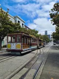 San Francisco cable car Powell-Mason with cable car 1 at Taylor & Bay (2022)