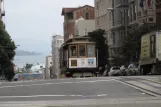 San Francisco cable car Powell-Mason with cable car 14 on Mason Street (2010)