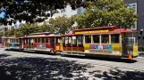 San Francisco cable car Powell-Mason with cable car 7 near Cable Car Museum (2021)