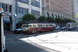 San Francisco F-Market & Wharves with railcar 1007 on Steuart Street (2010)