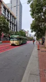 San Francisco F-Market & Wharves with railcar 1008 at Market & 5th (2024)