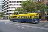 San Francisco F-Market & Wharves with railcar 1010 on Market Street (2010)