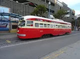San Francisco F-Market & Wharves with railcar 1050 at Beach & Jones (2023)
