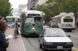 San Francisco F-Market & Wharves with railcar 1053 at Market Street & Battery Street (2010)