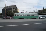 San Francisco F-Market & Wharves with railcar 1053 near Market & Noe (2010)