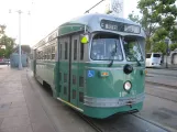 San Francisco F-Market & Wharves with railcar 1053 on The Embarcadero (2016)
