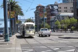 San Francisco F-Market & Wharves with railcar 1056 on The Embarcadero (2010)